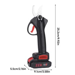 25mm Brush Motor Cordless Electric Pruner Pruning Shears Fruit Tree Bonsai Pruning Branches Cutter Power Tool Rechargeable