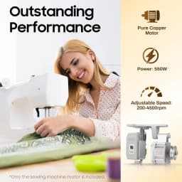 550W Sewing Machine Motor 200-4500RPM Adjustable Speed Dual Rotation Industrial Sewing Machine Electric Servo Motor 220V EU Plug