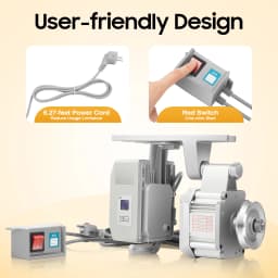 550W Sewing Machine Motor 200-4500RPM Adjustable Speed Dual Rotation Industrial Sewing Machine Electric Servo Motor 220V EU Plug