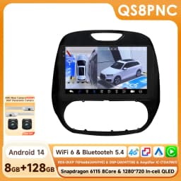 9" Hizpo CarPlay Android Auto Car Radio for Renault Kaptur Captur 2016 - 2019 Snapdragon 6115 4G BT RDS DSP GPS Navi 360°CAM