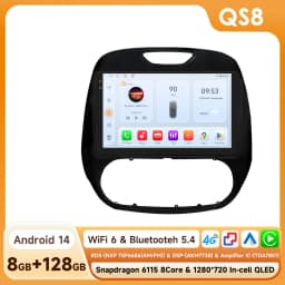 9" Hizpo CarPlay Android Auto Car Radio for Renault Kaptur Captur 2016 - 2019 Snapdragon 6115 4G BT RDS DSP GPS Navi 360°CAM