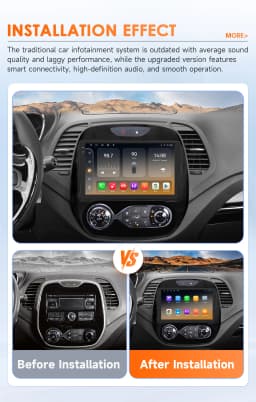 9" Hizpo CarPlay Android Auto Car Radio for Renault Kaptur Captur 2016 - 2019 Snapdragon 6115 4G BT RDS DSP GPS Navi 360°CAM
