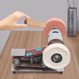150W 7 Zahnräder Elektrisch Bandschleifer Polierer 1-45° Bandschleifmaschine 4500-9000RPM