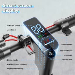 W7 Electric Scooter 8.5 inch 36V 10.5Ah 25-35km Range Dual Suspension Side Lights App Control 35km/h Speed Electric Scooters