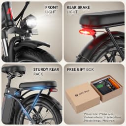 Fafrees F20+ Folding Electric Bicycle 20 X 3.0 Inch MTB E-bike for Adults, 36V 20Ah Removable Battery, 75-100km Range