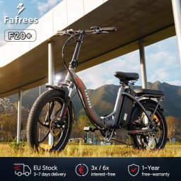 Fafrees F20+ Folding Electric Bicycle 20 X 3.0 Inch MTB E-bike for Adults, 36V 20Ah Removable Battery, 75-100km Range