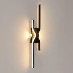 LED Indoor Wall Lights 25W Wall Sconce Lamp Modern Black LED Wall Lamp for Bedroom Living Room Hallway Staircase Vanity, 3000K W