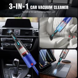 50W Cordless Car Vacuum Cleaner Handheld, 6200Pa Suction, Lightweight 0.7kg, 2.6Ah Battery, Reusable Hepa Filter, Charging Cable