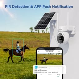 XEGA 4G LTE Security Camera No Wi-Fi With SIM Card Solar Outdoor Wireless 2K HD Solar Powered 10000mAh Outdoor Human Detection Color Night Vision 2-Way Talk Waterproof