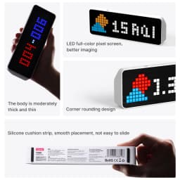 Ulanzi TC001 Smart Pixel Clock LED Full Color Pixel Display Pomodoro Clock Youtube Fans for Home New Version