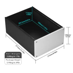Nobsound HiFi Aluminum Case for DIY Amplifier Chassis Amplifier Case for Preamp Box