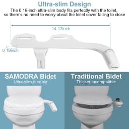 SAMODRA Right/Left Hand Toitet Bidet Sprayer Non-Electric Dual Nozzle Bidet Toilet Seat Hygienic Shower For Bathroom Accessories