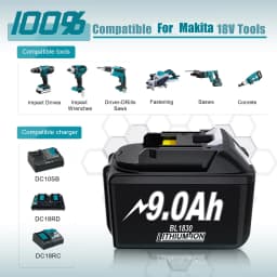 18V 9000mAh Replacement Battery Compatible for Makita BL1830B BL1840B BL1860 BL1890 BL1815 BL1830 LXT400 Cordless Drills