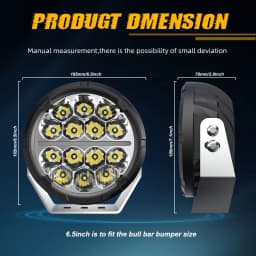 CO LIGHT NEW 6.5inch Round LED Work Light 60000lm DRL Spot Flood Combo IP68 6900K SUV Projector Lamp for Offroad ATV 4x4 12V 24V