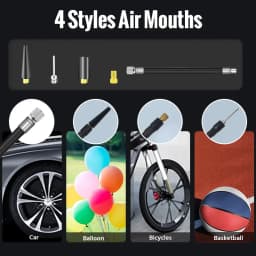 Portable Car Air Compressor 12V 150PSI Car Tire Inflator Smart Digital Inflatable Pump for Car Bicycle Boat Air Pump