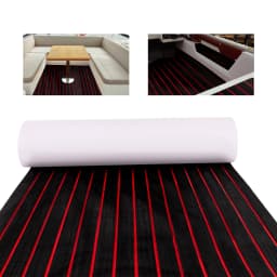 Boat Flooring EVA Foam Decking Sheet Faux Teak Marine Mat Carpet Non-Slip Self-Adhesive for Motorboat RV Yacht Kayak 2400X900mm