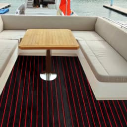Boat Flooring EVA Foam Decking Sheet Faux Teak Marine Mat Carpet Non-Slip Self-Adhesive for Motorboat RV Yacht Kayak 2400X900mm