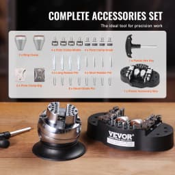 SucceBuy Ball Vise 3" Engraving Setting Tool 360° Rotation Engraving Block Vise 30 PCS Attachment Jewelry Engraving Block Tools