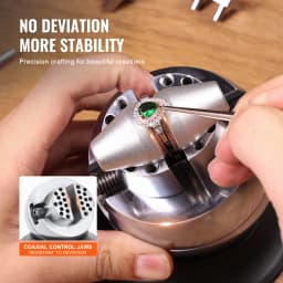 SucceBuy Ball Vise 3" Engraving Setting Tool 360° Rotation Engraving Block Vise 30 PCS Attachment Jewelry Engraving Block Tools