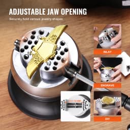 SucceBuy Ball Vise 3" Engraving Setting Tool 360° Rotation Engraving Block Vise 30 PCS Attachment Jewelry Engraving Block Tools