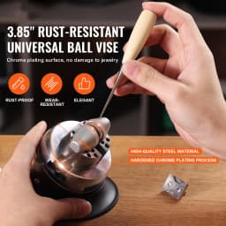 SucceBuy Ball Vise 3" Engraving Setting Tool 360° Rotation Engraving Block Vise 30 PCS Attachment Jewelry Engraving Block Tools