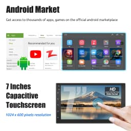 ESSGOO 9" Android 13 4+64G Wireless Apple Carplay Car Stereo Double 2 DIN GPS Navigation Bluetooth FM RDS USB WIFI Mirror Link