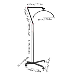 36W Floor Standing 24 Inch Half-moon Floor LED Light 2800LM Brightness Adjustable  3200K 5600K 3200K 5600K LED Fill Light