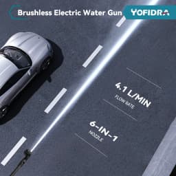 YOFIDRA 3500W 200Bar Brushless Washer Water Gun 6 IN 1 Cordless  Electric High Pressure Car Washer Garden For Makita Battery Pin