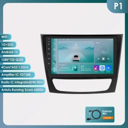 Hizpo 6115 Radio For Mercedes Benz E class W211 E300 E350 E240 4G Car Multimedia GPS 2din Autoradio CarPlay Android Auto WIFI BT
