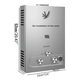SIHAO LPG Water Heater 6L 8L 10L 12L 16L 18L, On-Demand Instant Hot Water System for Propane & Butane, Home Use