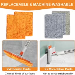 4 in 1 Window Glass Squeegee Cleaner Wiper Telescopic Multi-Purpose Washer for Window Board Ceiling Floor Skirting Cleaning Tool