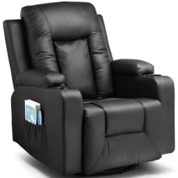 Comhoma Recliner Chair Tv Chair with Reclining Feature and Footrest Thick Backrest and Armrests 360 ° Rotatable