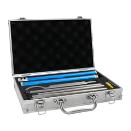 4 Piece Carbide Wood Lathe Tools Set Square Diamond Round Blades with Aluminum Tool Case for Woodturning Pen Bowl Spindle Turning