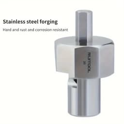 ENJOYWOOD Woodworking Chamfer Tool for 19mm/20mm Dog Holes Polished Finish T10 Alloy Blade Stainless Steel 9mm Hex Shank