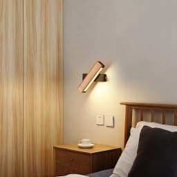 Indoor Wall Sconces,4W 3000K Warm White Modern Wooden LED Wall Lamp, Led Wall Light for Bedroom,Hallway, Hotel