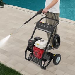 7.5HP Gasoline High Pressure Washer 2200PSI 4-Stroke Gas Powered Jet Cleaner w/ Spray Gun & 5 Nozzles for Cleaning Car Deck Yard
