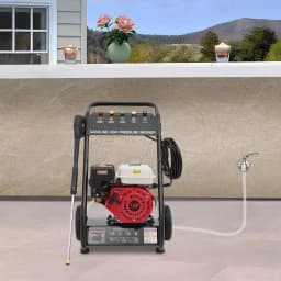 7.5HP Gasoline High Pressure Washer 2200PSI 4-Stroke Gas Powered Jet Cleaner w/ Spray Gun & 5 Nozzles for Cleaning Car Deck Yard