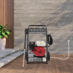7.5HP Gasoline High Pressure Washer 2200PSI 4-Stroke Gas Powered Jet Cleaner w/ Spray Gun & 5 Nozzles for Cleaning Car Deck Yard