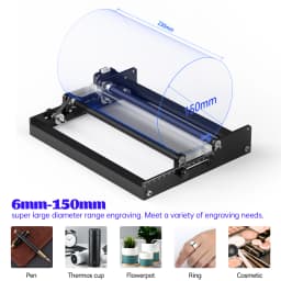 SCULPFUN Laser Engraver Roller Y-axis Rotary Roller for Engraving Cylindrical Objects Cans Huge engraving area 4 heightening