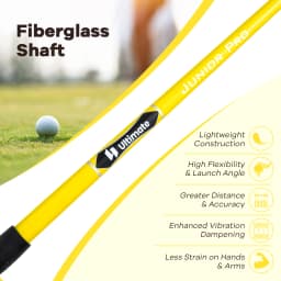 165CC Junior #3 Fairway Wood for Kids, Individual Gold Club for Boys and Girls with Fiberglass Shaft and Headcover, Junior