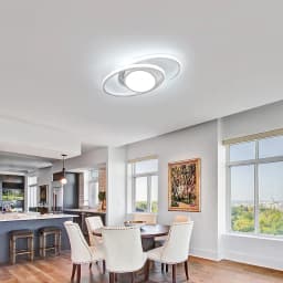 LED Ceiling Light, White Double Round LED Ceiling Lamp, Cold White Light 6500K for Bedroom Kitchen Livingroom Dinningroom