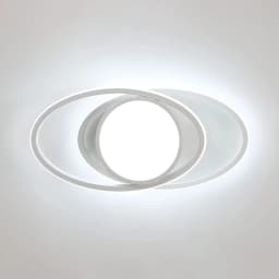 LED Ceiling Light, White Double Round LED Ceiling Lamp, Cold White Light 6500K for Bedroom Kitchen Livingroom Dinningroom