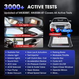 Autel MaxiCOM MK808K-BT Bluetooth OBD2 Scanner Full Bidirectional Diagnostic Tools same as MK808BT Pro Automotive scanner