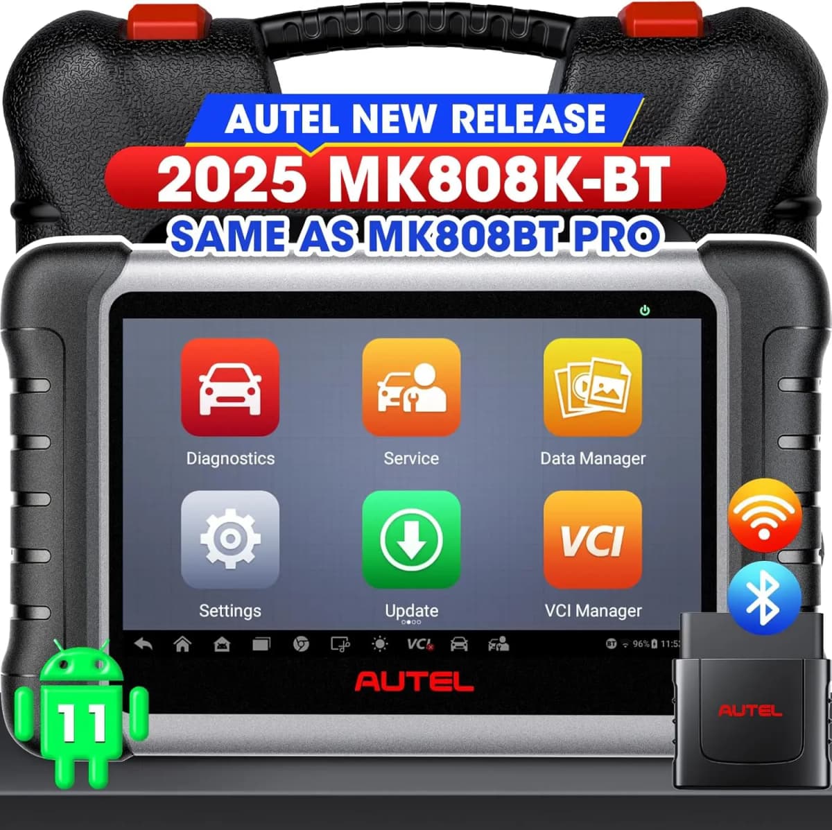 Autel MaxiCOM MK808K-BT Bluetooth OBD2 Scanner Full Bidirectional Diagnostic Tools same as MK808BT Pro Automotive scanner