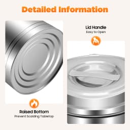 Silver 14l 201 Stainless Steel Without Faucet Insulated Bucket Food Warmer For Outdoor Picnics Travels Cafes To Hold Juice Tea