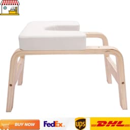 White/Black Yoga Headstand Bench, Modern Yoga Training Stool Fitness Equipment with 200kg Load-Bearing