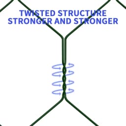 Hexagonal Mesh 0.5m High x 25m - Garden Fence Wire Mesh - Mesh Width 25 mm Wire Mesh Fence - PVC Coated Green Rabbit Wire