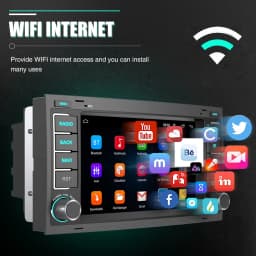 ESSGOO 7" Display Android 14 For VW T5 Multivan Transporter Wireless Carplay Androdi Auto GPS Nav WiFi BT RDS BT SWC Mirror Link