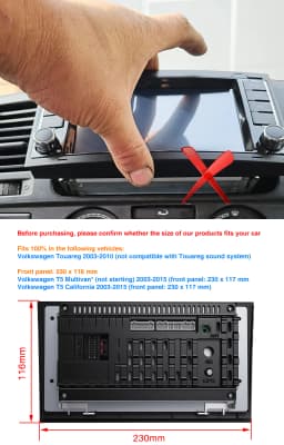 ESSGOO 7" Display Android 14 For VW T5 Multivan Transporter Wireless Carplay Androdi Auto GPS Nav WiFi BT RDS BT SWC Mirror Link