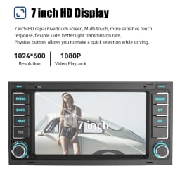 ESSGOO 7" Display Android 14 For VW T5 Multivan Transporter Wireless Carplay Androdi Auto GPS Nav WiFi BT RDS BT SWC Mirror Link